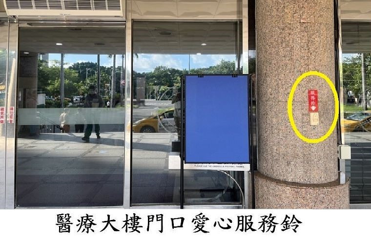 服務鈴位置示意圖