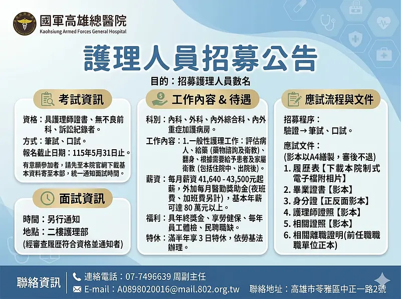 看護師募集（数名）