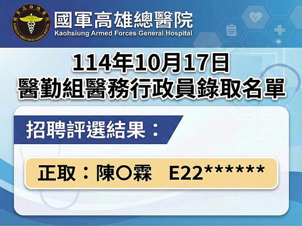 Medical Service Group Medical Administrative Officer Selection List – Oct 17, 2025