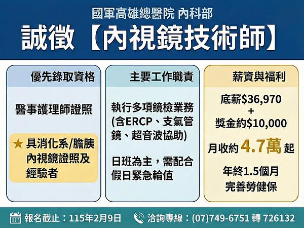 内視鏡技師1名募集