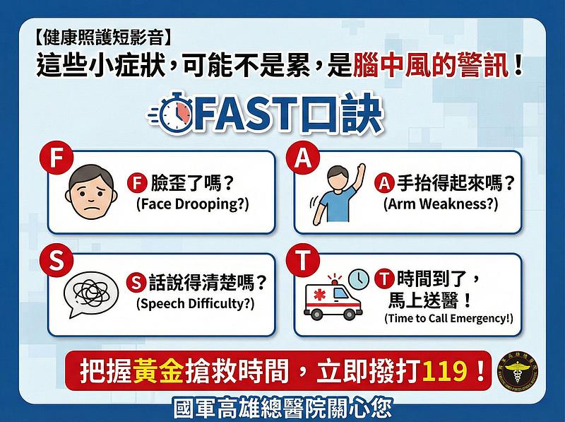 【健康照護短影音】這些小症狀，可能不是累，是腦中風的警訊！